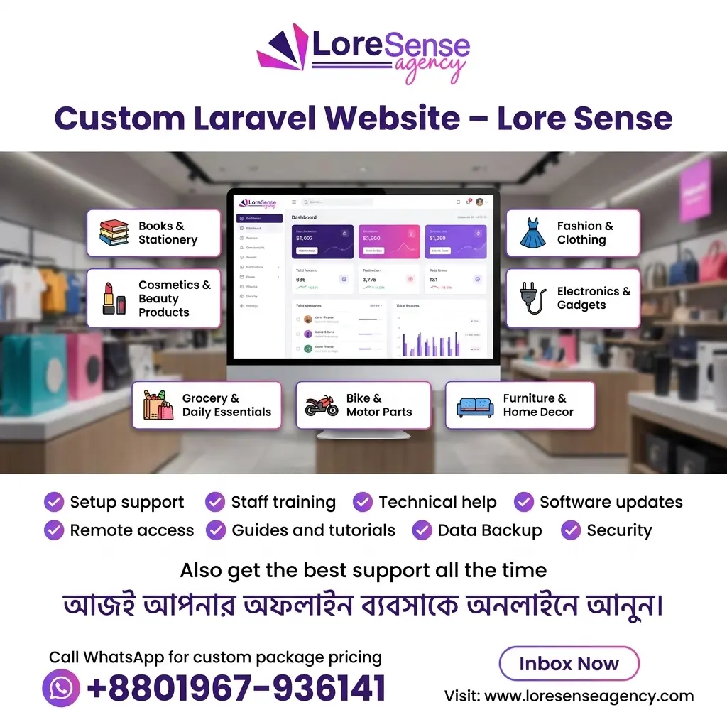 Academic Coaching Centre /Online Academy Management Software in Bangladesh 68 Custom_Laravel_website_–_lore sense_202604301714