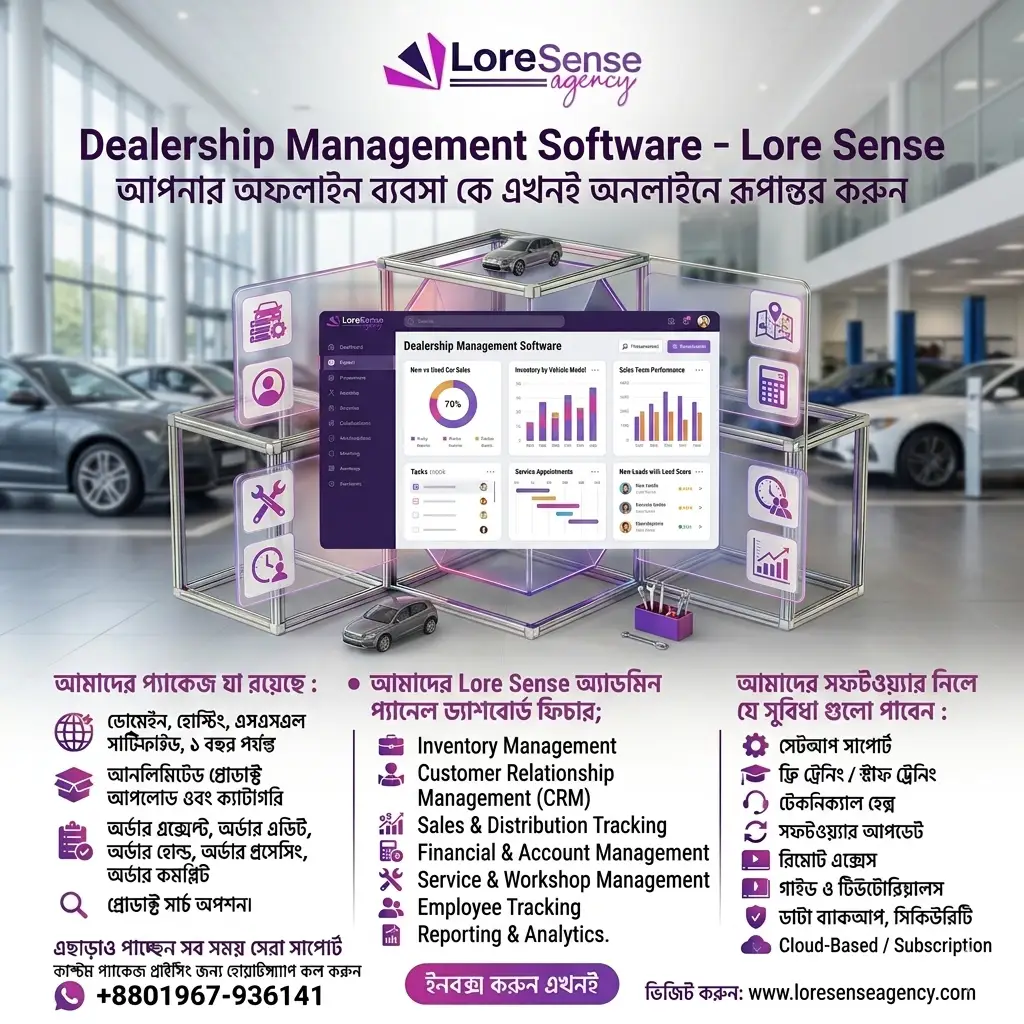 Academic Coaching Centre /Online Academy Management Software in Bangladesh 64 Dealership Management Software
